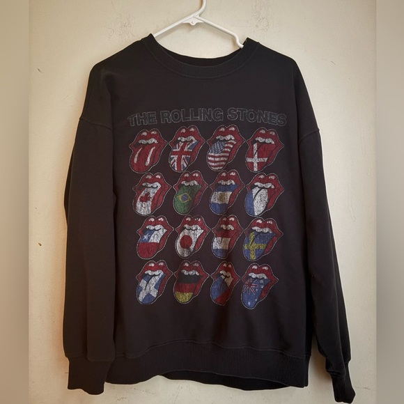 Hollister unisex The Rolling Stones Sweatshirt Size L - Picture 1 of 5